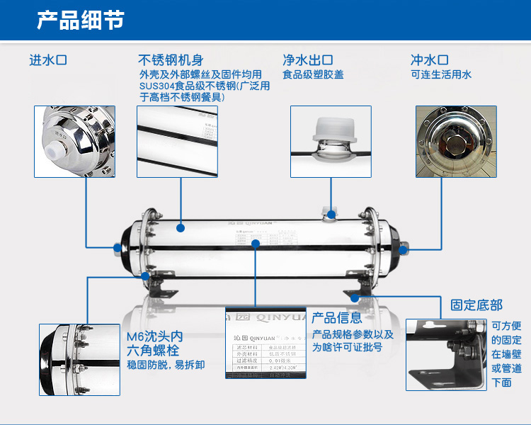 沁园QG-U1-1000B过滤器产品细节